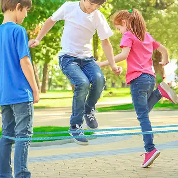 Дети Растягивают Эластичную резинку Скакалка Детская Классическая Игрушка для игр на открытом воздухе