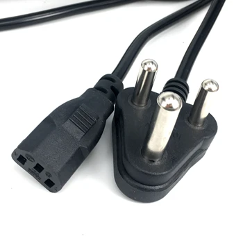 1 шт./лот Большой шнур питания переменного тока в Южной Африке, кабель питания IEC 320 C5, электрический кабель для адаптера ноутбука 1,8 м