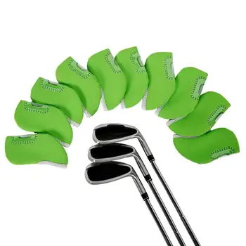 10-кратные головные уборы для клюшек для гольфа, защитные неопреновые чехлы для клюшек для гольфа, комплект с видимым окошком для большинства начинающих клюшек для клюшек