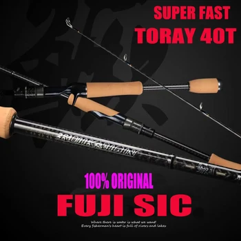 100% Оригинальные Японские Направляющие Fuji SIC Для Спиннинга/Заброса Удочки 2.05 М 40 Т Toray Carbon Bass Rod Щучье Удилище Супер быстрого действия