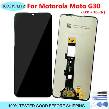 100% Протестировано для Motorola Moto G30 ЖК-дисплей + Замена дигитайзера с сенсорным экраном в сборе + Бесплатные инструменты