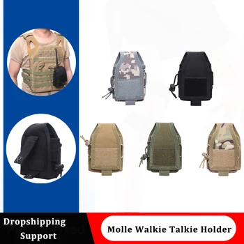1000D Тактический чехол для рации Molle, держатель поясной сумки Molle, карман, Переносная кобура для переговорного устройства, сумка для переноски, охотничий чехол