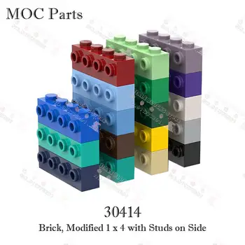 10ШТ MOC Parts 30414 Кирпич 1x4 с заклепками по бокам Строительные блоки Креативные аксессуары 