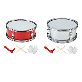 11-дюймовый малый барабан с тренировочными перчатками Музыкальные барабаны для начинающих взрослых мальчиков