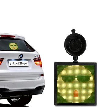 12 В Беспроводная автомобильная светодиодная вывеска Bluetooth Управление приложением RGB Программируемое сообщение с прокруткой, светодиодная панель дисплея автомобиля