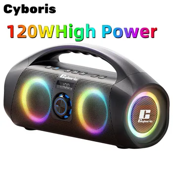 120 Вт Высокомощный Bluetooth Динамик Портативная RGB Подсветка Беспроводной Сабвуфер Бас Стерео Объемный Домашний Кинотеатр 12000 мАч TWS Boombox