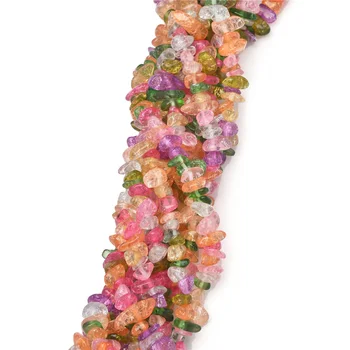 15-дюймовые бусины из натурального драгоценного камня, разноцветные хрустальные нерегулярные дробленые кусочки, Целебная россыпь каменных бусин для изготовления ювелирных изделий