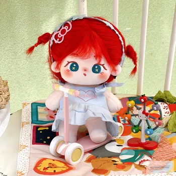 20 см Плюшевая фигурка куклы-человека Baby Doll Cute Face Kawaii Обнаженные Хлопчатобумажные куклы для тела Мягкие Плюшевые Игрушки Korea Kpop EXO Подарок