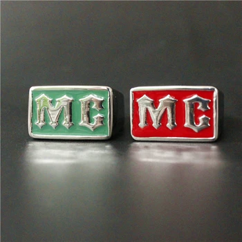 2017 Новейшее 5 цветов Эпоксидное кольцо MC из нержавеющей стали 316L Женская Мужская мода Мотоциклы MC Байкерское кольцо