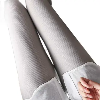 2020 женские модные новые летние эластичные дышащие шелковые леггинсы из быстросохнущей ткани, однотонные тонкие брюки-карандаш для активного ношения