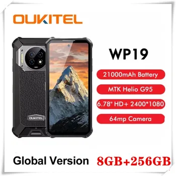 2022 Глобальная Версия Oukitel WP19 IP68 Прочный Смартфон 21000 мАч 8 ГБ + 256 ГБ Мобильный Телефон Ночного Видения 64 МП 90 Гц 4G Мобильный Телефон NFC