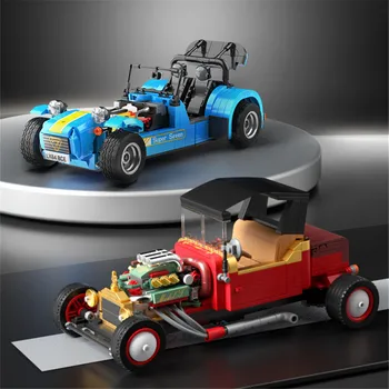2022 Городское творчество Супергонщики Чемпионы по скорости Модель гоночного автомобиля Строительные блоки Кирпичи Детские игрушки Рождественский подарок