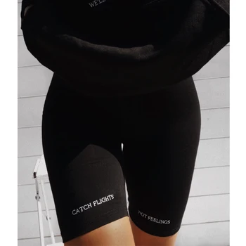 2022 женские хлопчатобумажные сексуальные байкерские шорты для фитнеса с Высокой Талией, корейские повседневные сексуальные короткие черные Спортивные шорты для велоспорта, Уличная одежда