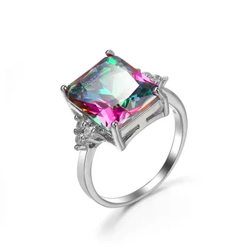 2023 Summer new Fine jewelry ювелирные изделия Красочные кольца с цирконом женский кристалл от Swarovskis женское кольцо Fit Party