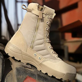 2023 Мужские армейские походные ботинки специального назначения в пустыне, Ботильоны, Мужская Рабочая Безопасная обувь, Тактические военные ботинки
