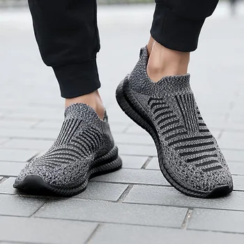 2023 Новые Модные дышащие Мужские кроссовки Уличные Удобные Мужские кроссовки из сетчатой ткани без застежки Мужские кроссовки Обувь для мужчин