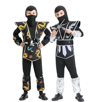 2023 Новый детский роскошный костюм ниндзя на Хэллоуин, японский костюм ниндзя для косплея, аниме-костюм для детей 5-14 лет