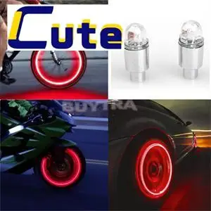 2ШТ Светодиодная крышка штока колесного клапана, неоновая лампа движения шин для велосипеда, автомобиля, мотоцикла