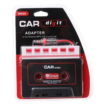 3,5 мм Черный Автомобильный AUX Аудиокассета Кассетный Адаптер Конвертер Для Автомобильного CD-Плеера MP3  