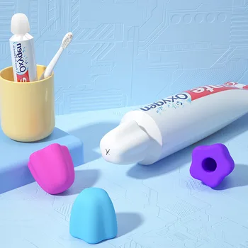 3 / 5шт Дозатор насоса для зубной пасты-самозакрывающийся силиконовый колпачок для зубной пасты для ванной, зубная паста для домашней чистки полости рта в комплекте