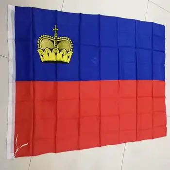 3 x 5 футов 90x150 см, Лихтенштейнский флаг из полиэстера, баннер, украшение для дома и сада