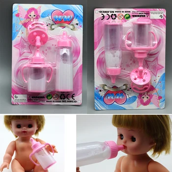 3 шт./компл. Бутылочка Magic mike для кормления куклы-младенца бутылочка для кормления соска для куклы игрушка бутылка молока es020