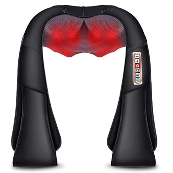 3D разминающий шиацу Шейный массажер для спины, шеи, шаль, Электрическое роликовое нагревательное устройство, Ручной Китайский Домашний автомобильный массаж плеч
