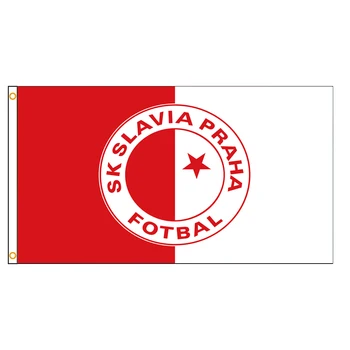 3x5 fts Чешская Республика SK Slavia Praha Флаг Fotbal