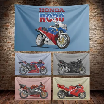 3x5 футов флаг мотоцикла HONDA из полиэстера Dlgltal Prlntlng баннер мотоклуба 1