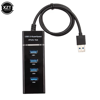 4 порта Высокоскоростных концентраторов Hi-Speed 4 Порта USB 3.0 Multi USB HUB Splitter Расширение Для Настольных ПК Адаптер Для Ноутбука Высокого Качества