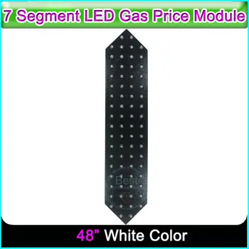48-дюймовый светодиодный дисплей белого цвета с 7 сегментами, светодиодная вывеска бензоколонки, светодиодная вывеска цен на топливо, экран для вывески цен на топливо