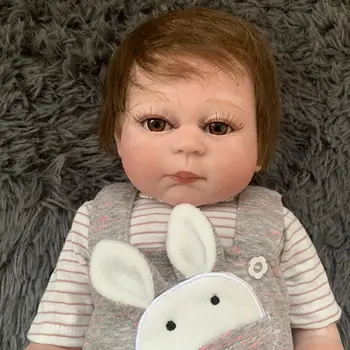 49 см кукла Bebe, куклы Bebe Reborn Baby для детей, игрушки для малышей, силиконовая кукла-Реборн для девочек в одежде кролика