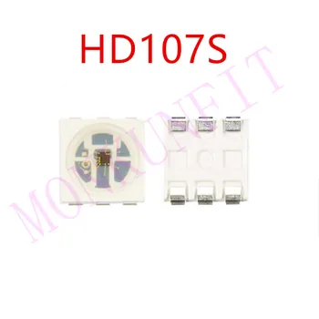 50-1000шт HD107S (Аналог APA102) Светодиодный чип 5050 2020 RGB Интеллектуальное Управление Встроенный светодиодный Источник света APA107S Чип 26 + кГц PWM