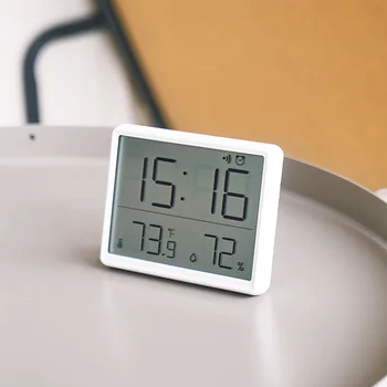 9.3x7.3x1.5 см, мини-будильник, температура, влажность, Многофункциональные цифровые часы с магнитным отсосом, настенные электронные часы