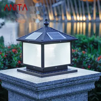 ANITA Solar Post Lamp LED Outdoor Creative Simple Pillar Lights Водонепроницаемый IP65 для дома, виллы, отеля, внутреннего дворика, веранды