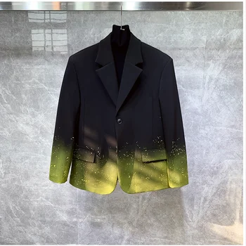 B02382 Модные мужские пальто и куртки 2023 Взлетно-посадочная полоса Роскошный известный бренд Европейский дизайн Мужская одежда для вечеринок