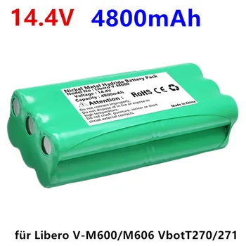 Batterie 14,4 V Ni-Mh 4800mAh Staubsauger Roboter Akku für Libero V-M600/M606 VbotT270/271 Papago s30C Vone T285D