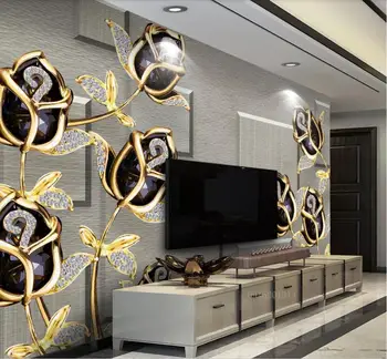 beibehang 3D обои фреска роскошные трехмерные украшения с тиснением 3D тюльпан ТВ фон обои для стен обои