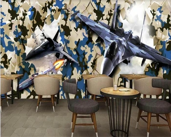 beibehang papel de parede 3d модные обои на заказ самолет сломанная стена бар ресторан фоновые обои украшение дома