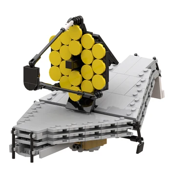 BuildMOC Jamesed-Набор строительных блоков космического телескопа Уэбб, Спутниковый инструмент для космических исследований, Хаббл и Кирпичи, детские игрушки