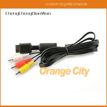 ChengChengDianWan 100 шт./лот Новый 1,8 м RCA AV аудио-видео кабель Шнур USB Кабель для передачи данных для PlayStation PS2 ps3 Консольная система