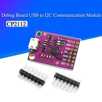 CP2112 Отладочная плата USB к SMBus I2C Коммуникационный модуль 2.0 microUSB 2112 Оценочный комплект для модуля датчика CCS811 для arduino