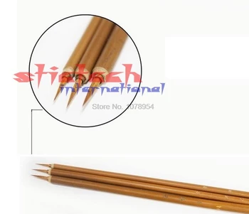 dhl или ems 200 шт Ласка Акриловая Кисть Для ногтей Liner Pen Painting Нежный Бамбуковый Рисунок Ногтей Tool Art Пальчиковые Кисти