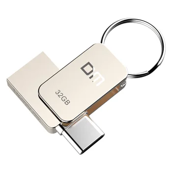 DM PD059 USB3.0 Флеш-накопитель Type-C Металлический флэш-накопитель OTG USB-C Mini U диск Памяти смартфона MINI Usb Stick 2в1 16 ГБ 32 ГБ 64 Г