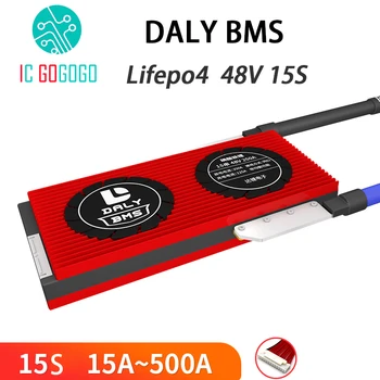 eBike DALY 15S 48V Плата защиты аккумулятора lifepo4 LiFe 20A 30A 60A 100A Баланс заряда литий-железа PCB PCM Pack Cell BMS 3.2V
