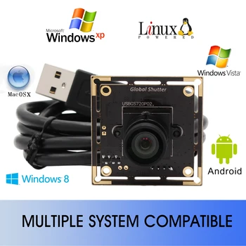 HD Глобальный Затвор USB Промышленная Веб-Камера Высокая Скорость 60 кадров в секунду 1280*720 Aptina AR0144 USB Модуль Камеры для Mac Linux Android Windows