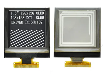 IPS 1,5-дюймовый 25PIN HD SPI Белый OLED-экран SH1107 Drive IC 128 * 128 Параллельный /IIC Интерфейс