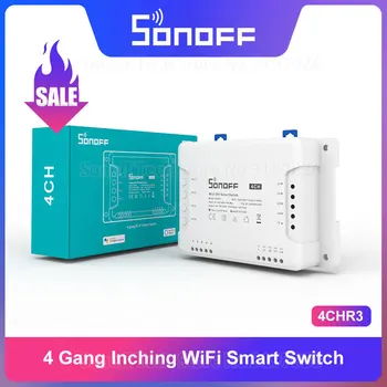 Itead Sonoff 4CH / 4CH PRO R3 Wifi Smart Switch 4 Банды Wifi Выключатель Света Приложение Smart Home Дистанционное Реле Работает с Alexa Google Home