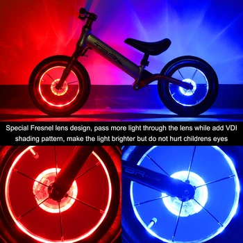 Kapvoe 7 Цветов Велосипедное Декоративное Колесо LED Предупреждение О Безопасности Шиномонтажный Фонарь Перезаряжаемое Колесо Супер Яркий Водонепроницаемый Свет