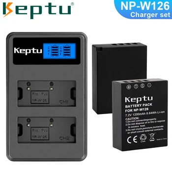 KEPTU NP-W126 NP-W126S npw126 Аккумулятор 1200 мАч с ЖК-дисплеем Зарядное устройство для Fujifilm X-T1 X-T20 X-T3 X-T30 X-T2, X-A1 X-A2 X-A3 X-A5 X-A1